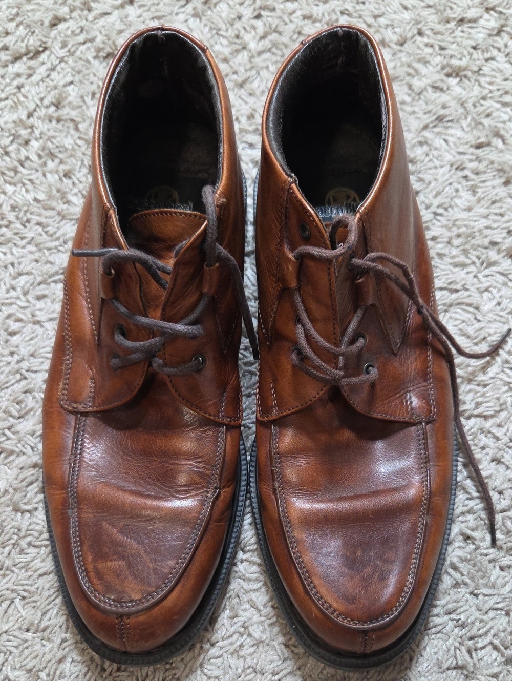 BACCO BUCCI MADE IN ITALY BROWN LEATHER MEN Size 9.5 WALKING SHOES